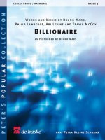 BILLIONAIRE CONCERT BAND/HARMONIE -PARTITION+PARTIES SEPAREES