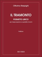 IL TRAMONTO. POEMETTO LIRICO MUSIQUE D'ENSEMBLE