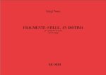 FRAGMENTE - STILLE AN DIOTIMA MUSIQUE D'ENSEMBLE