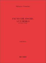 FAUNO CHE FISCHIA A UN MERLO