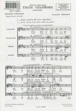 TROIS CHANSONS,  CHANT