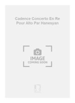 CADENCE CONCERTO EN RE POUR ALTO PAR HANESYAN  MUSIQUE D'ENSEMBLE