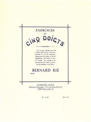 RIE EXERCICES DES 5 DOIGTS OP.32 PIANO BOOK PIANO