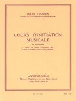 HANSEN COURS D'INITIATION MUSICALE EN 20 LECONS CLE DE SOL BOOK