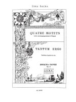 MARCEL DUPRE: 4 MOTETS OP.9, NO.3: TANTUM ERGO (CHORAL-MIXED ACCOMPANIED)