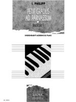 PHILIPP PETIT GRADUS AD PARNASSUM VOLUME 1 PIANO BOOK PIANO