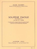 JULES HANSEN : SOLFEGE FACILE POUR L'ETUDE DE LA CLE DE FA 4E LIGNE