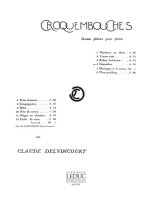 CLAUDE DELVINCOURT: CROQUEMBOUCHES NO.4: GRENADINE (PIANO SOLO) PIANO