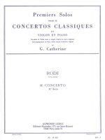 RODE PREMIERS SOLOS CONCERTOS CLASSIQUES NO 8 VIOLIN & PIANO BOOK