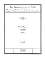 JOHANN SEBASTIAN BACH: SONATA NO.7, BWV1020 IN G MINOR (CLASSIQUES NO.15) (FLUTE & PIANO)
