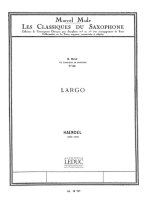 GEORG FRIEDRICH HANDEL: LARGO CELEBRE (CLASSIQUES NO.62) (SAXOPHONE-ALTO & PIANO)