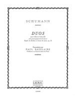 ROBERT ALEXANDER SCHUMANN: DUOS D'APRES LES ETUDES EN FORME DE CANON (TRIO - PIANO)