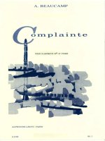 ALBERT BEAUCAMP: COMPLAINTE (CLARINET & PIANO)