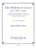 RAYMOND GALLOIS MONTBRUN: NEUVIEME SOLO (VIOLIN/PIANO)