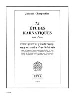JACQUES CHARPENTIER: 72 ETUDES KARNATIQUES - 4E CYCLE (PIANO SOLO) PIANO