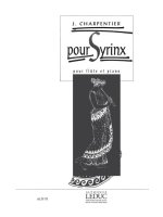 JACQUES CHARPENTIER: POUR SYRINX (FLUTE & PIANO)