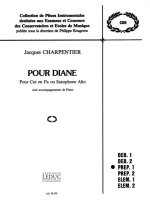 JACQUES CHARPENTIER: POUR DIANE (SAXOPHONE-ALTO & PIANO)