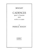WOLFGANG AMADEUS MOZART: CADENZAS BY P.HOUDY FOR CONCERTO FOR FLUTE & HARP (FLUTE & HARP)