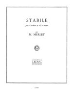 MICHEL MERLET: STABILE OP.13 (CLARINET & PIANO)