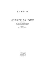 LOEILLET TRIO SONATA IN G MINOR OP 1 NO 3 RECORDER OBOE & CELLO BOOK