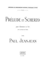 PAUL JEANJEAN: PRELUDE ET SCHERZO (CLARINET & PIANO)