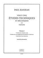 PAUL JEANJEAN: 25 ETUDES TECHNIQUES ET MELODIQUES VOL.1 (CLARINET SOLO)