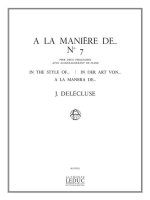 JACQUES DELECLUSE: A LA MANIERE DE...NO.7 (PERCUSSION(S) & PIANO)