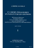 JACOTTE RIBIERE-RAVERLAT: UN CHEMIN PEDAGOGIQUE EN PASSANT PAR LES CHANSONS VOL.1 (RECORDER SOLO)