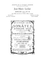 JEAN-MARIE LECLAIR: SONATE OP.9, NO.2 (VIOLIN & CONTINUO)