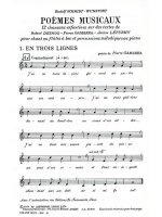 SCHMIDT WUNSTORF POEMES MUSICAUX VOICE & PERCUSSION PARTS