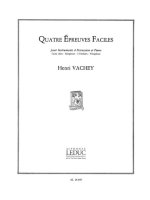 HENRI VACHEY: 4 EPREUVES FACILES (PERCUSSION(S) & PIANO)