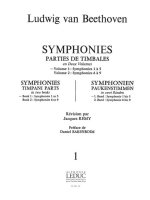 LUDWIG VAN BEETHOVEN: SYMPHONIES - TIMPANI PARTS VOL.1 (PERCUSSION SOLO)