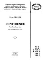 PIERRE SEGUIN: CONFIDENCE (TROMBONE & PIANO)