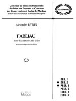 ALEXANDRE RYDIN: FABLIEAU (SAXOPHONE-ALTO & PIANO)