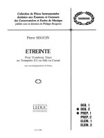 PIERRE SEGUIN: ETREINTE (TRUMPET & PIANO) TROMPETTE