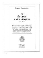 JACQUES CHARPENTIER: 72 ETUDES KARNATIQUES - 5E CYCLE (PIANO SOLO) PIANO