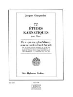 JACQUES CHARPENTIER: 72 ETUDES KARNATIQUES - 6E CYCLE (PIANO SOLO) PIANO