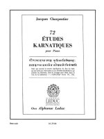 JACQUES CHARPENTIER: 72 ETUDES KARNATIQUES - 8E CYCLE (PIANO SOLO) PIANO