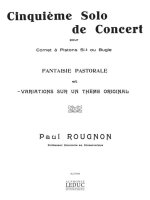 PAUL ROUGNON: SOLO DE CONCERT NO.5: VARIATIONS SUR UN THEME ORIGINAL (TRUMPET & PIANO) TROMPETTE