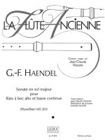 GEORG FRIEDRICH HANDEL: SONATA IN G MAJOR (ALTO) (RECORDER & CONTINUO)