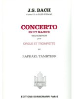 BACH JS TAMBYEFF CONCERTO IN C MAJOR TRUMPET & ORGAN BOOK TROMPETTE