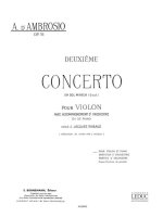 D'AMBROSIO CONCERTO NO 2 IN G MINOR VIOLIN & PIANO BOOK