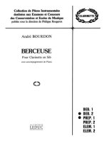 ANDRE BOURDON: BERCEUSE (CLARINET & PIANO)
