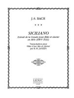 JOHANN SEBASTIAN BACH: SICILIENNE (RECORDER & PIANO)