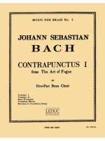 BACH JS KING ART OF FUGUE CONTRAPUNCTUS 1 BRASS QUINTET MFB005 SC/PTS