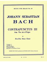BACH JS KING ART OF FUGUE CONTRAPUNCTUS 3 BRASS QUINTET MFB035 SC/PTS