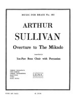 ARTHUR SEYMOUR SULLIVAN: OVERTURE TO 'THE MIKADO' (ENSEMBLE-BRASS 8 OR MORE)