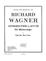 RICHARD WAGNER: INTRODUCTION TO ACT 3 FROM 'DIE MEISTERSINGER' (ENSEMBLE-BRASS 8 OR MORE)