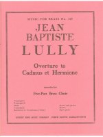 JEAN BAPTISTE LULLY: OVERTURE FROM 'CADMUS & HERMIONE' (QUINTET-BRASS)