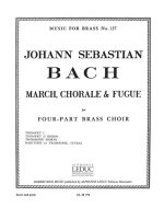 BACH JS KING MARCH CHORALE AND FUGUE BRASS QUARTET MFB137 SCORE/PARTS
